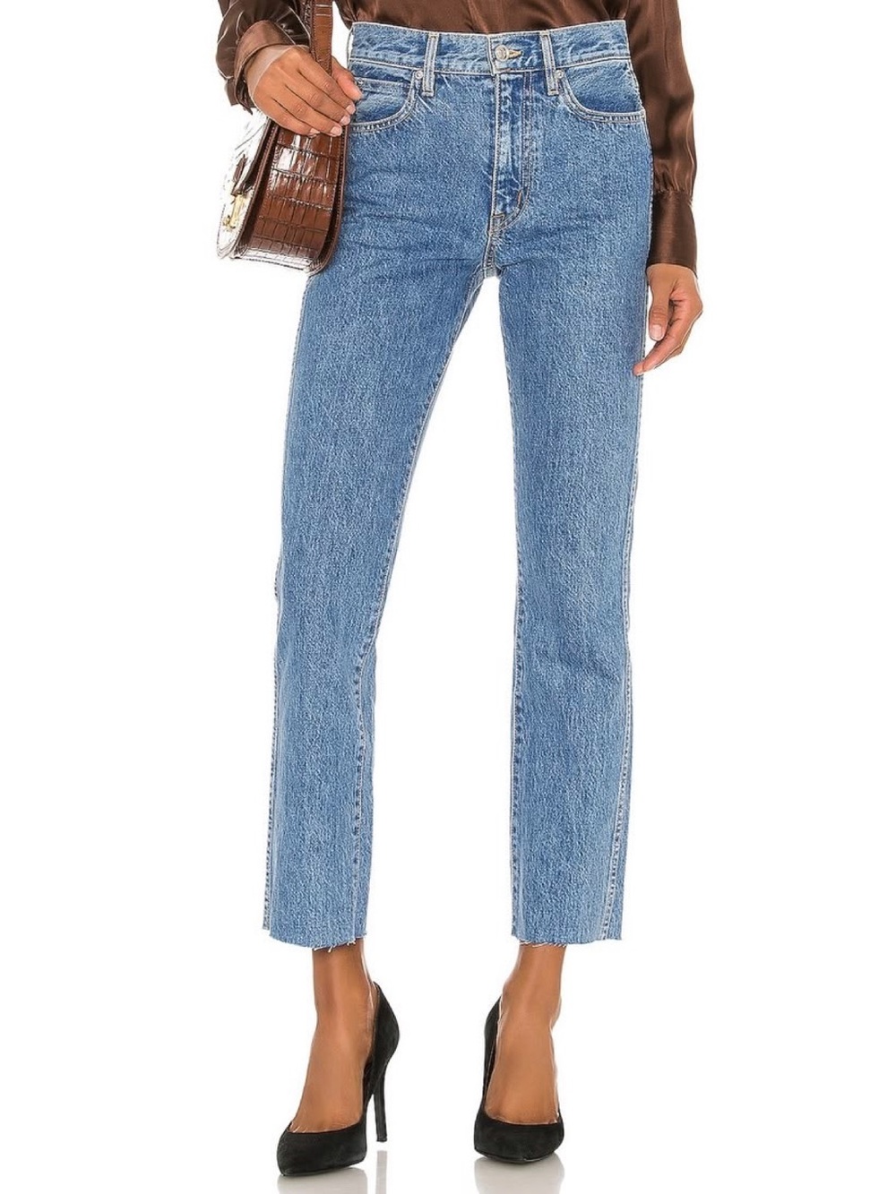 SLVRLAKE Hero Slim Straight Jeans in Pacific Blue
